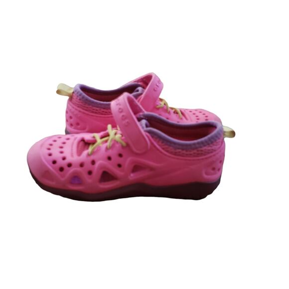 CROCS 204989 Swiftwater Play Shoes Water Sandals Sneakers - Pink + Purple C 10 - Picture 7 of 12